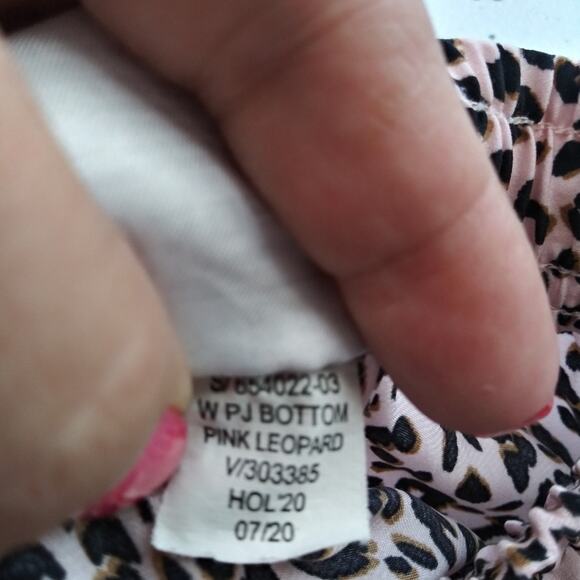 Banana Republic Women Pajama Bottom Pink Leopard Size Small - Picture 8 of 8